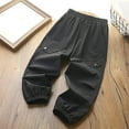thumbnail image 2 of ZACPNCV Kids Boys Jogger Sweatpants Casual Pull-On Lightweight Pants Elastic Waist Trousers with Pockets Black 14-16 Years, 2 of 4