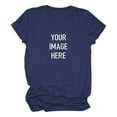 thumbnail image 4 of frariair ​Ladies Soft Jersey Crew Neck T-Shirt With Minimalist Design For Mother's Day Gifting And Family Reunion Outfits​ Navy, 4 of 5