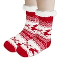 thumbnail image 5 of Liwarace Winter Women Men Thick  Sherpa Fleece Lined Fuzzy Slipper Socks Thermal Non-Skid, 5 of 22