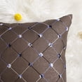 thumbnail image 3 of Piccocasa Modern Polyester 2 Piece Decorative Throw Pillow Cover(18" x 18",Dark Brown), 3 of 8