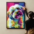 thumbnail image 6 of Bolognese Dog Canvas Wall Art Poster Prints Colorful Pop Animal Art Wall Decor Dog Picture Artwork Pet Dog Painting Poster for Home Bedroom Living Room Decoration Framed, 6 of 6