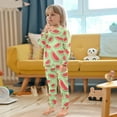 thumbnail image 5 of joogoo Summer Watermelons 2 Piece Long Sleeve Tee and Pants Cotton Pajama Set 6Y, 5 of 7