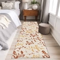 thumbnail image 4 of Orange Yellow Botanical 2'x6' Runner Rugs for Hallway Kitchen Bedside Non Slip, Rustic Country Spring Floral Summer Leaf Entryway Rug Runners with Rubber Backing, Long Carpet Runner for Laundry Room, 4 of 8