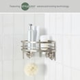 thumbnail image 2 of Better Homes & Gardens StyleGrip™ Corner Suction Mount Shower Caddy w/Hooks, Satin Nickel, 2 of 10