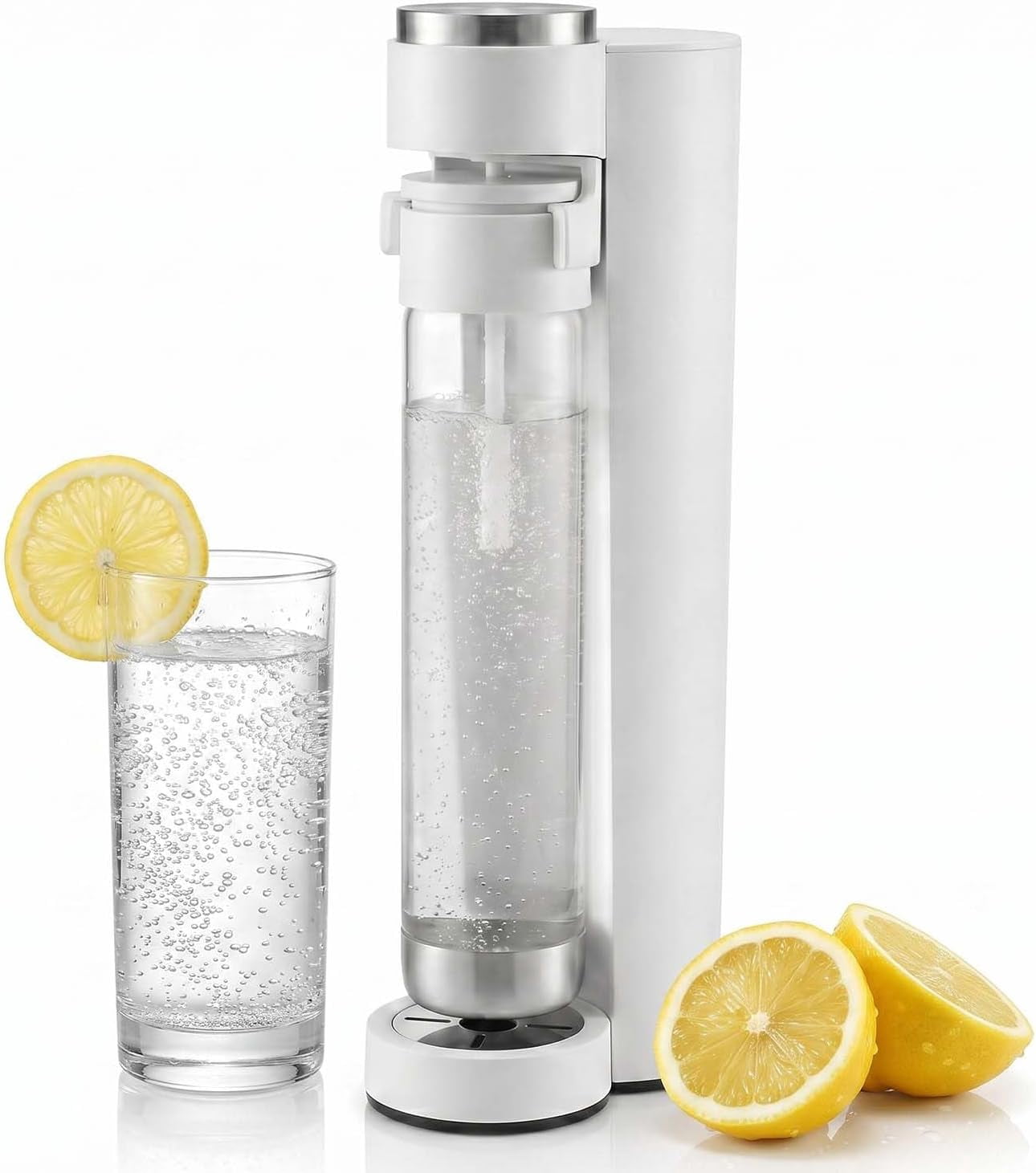 SodaStream Gaia Sparkling Water Maker, White, Includes CO2
