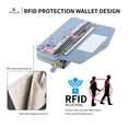 thumbnail image 2 of Compatible with iPhone 14 Pro Max Crossbody Wallet Purse Phone Case, Detachable Magnetic, RFID Blocking Card Holder, Zipper Leather Wallet Wrist Lanyard Strap Case for Women, Grey, 2 of 15