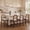 Walnut Brown-4, variant on MOONMISS 26" Rattan Bar Stools Set of 2, Farmhouse Chenille Upholstered Counter Height Stools with Cane Woven Back for Kitchen Island, Walnut Brown