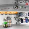thumbnail image 6 of Beslands Multi-Tier Garden Tool Organizer with Lockable Wheels – Rolling Garage Storage Cart for Long-Handled Tools, Rakes,  Yard Tool Stand for Shed, Garden & Indoor/Outdoor, 6 of 8