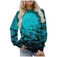 thumbnail image 1 of Puntoco Sudadera De Mujer Ropa De Color Sólido Estampado De Halloween Suéter Informal De Cuello Redondo Top Liquidación Puntoco Puntoco-6490, 1 of 4