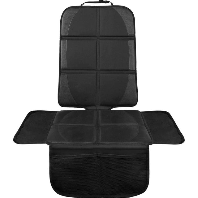 Car Seat Protector - For Car Seats - Premium Child Car Rear Seat Protector - ISOFIX Compatible (Black)