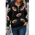 thumbnail image 4 of Ushdele Glam Game-Day Essential: Sequin Rugby Patch Zip-Up Hoodie - Sizes S to XL!, 4 of 6