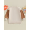 thumbnail image 4 of Bagilaanoe Toddler Baby Girl Boy Casual Sweatshirt Long Sleeve Letter Print Pullover 6M 12M 18M 24M 3T 4T Kids Fall Loose Tee Tops, 4 of 8