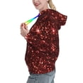 thumbnail image 2 of Honeii Red Glitter Texture Pattern Womens Oversized Hoodies Long Sleeve Sweatshirts Pullover Fall Outfits with Pocket-XX-Large, 2 of 7