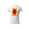 thumbnail image 1 of Playera Con Estampado De El Corazon De La Loteria Mexicana Tradicion Mexicana Color Blanco Talla Mediana Marca Emil SaEs, 1 of 4