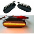thumbnail image 4 of Luz LED dinámica de posición lateral, luz intermitente ahumada negra de repuesto para FORD/SEAT/SKODA/VW/LUXFACTORY - Negra, 4 of 5