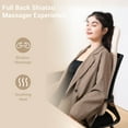thumbnail image 4 of Mynt Back Massager with Heat, Foldable Shiatsu Seat Massage Cushion for Home/Office, Brown, 4 of 9