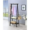 thumbnail image 4 of 59" Tall Wooden Garment / Coat Rack, Dark Espresso, 4 of 5