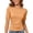 0-Orange407, variant on Elegyee Casual Short Sleeve T Shirt for Women Summer Solid Round Neck Ruched T-Shirt Top