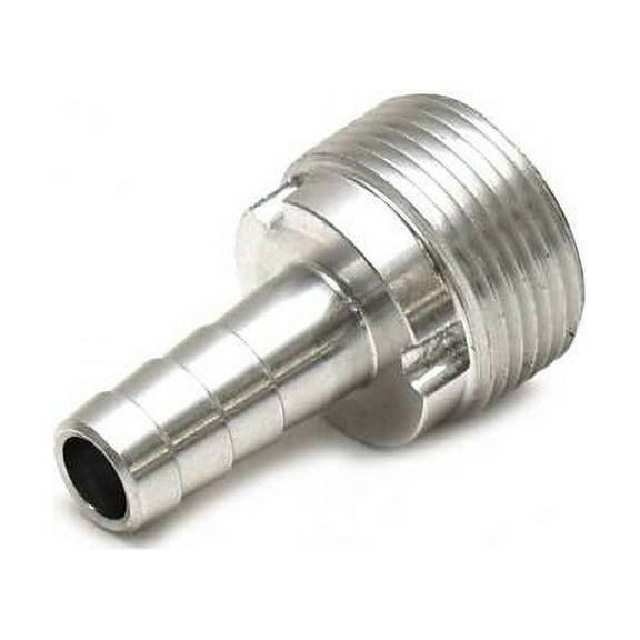 Moeller Boat Threaded Hose Barb Adapter BK0780010 | Aluminum 3/8 Inch