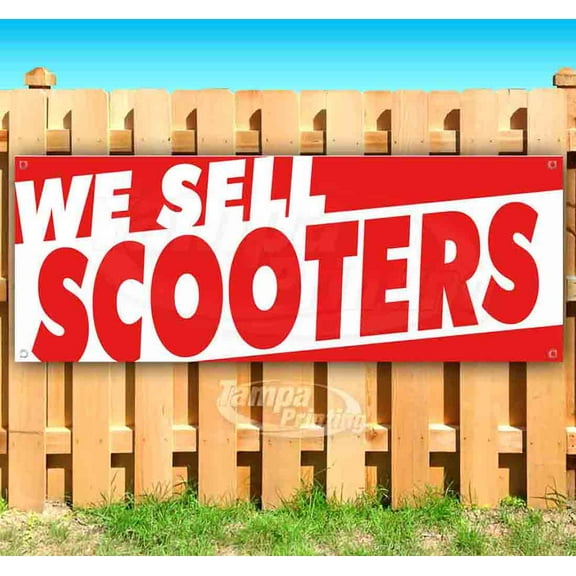 We Sell Scooters 13 oz Vinyl Banner With Metal Grommets