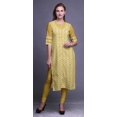thumbnail image 2 of Bimba Kurti Droit Décontracté Imprimé Manches 3/4 Robe Kurta Longue pour Femmes, 2 of 6