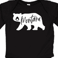 thumbnail image 4 of Inktastic Montana White Bear Silhouette Boys or Girls Long Sleeve Baby Bodysuit, 4 of 5