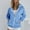 Sky Blue, variant on KIHOUT Autumn Women's Casual Solid Blouses Zipper V-Neck Pullover Tops Long Sleeve Hooded Tops Sweatshirt