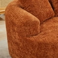 thumbnail image 6 of Curved Loveseat, Small Chenille Sofa with 3 Pillows, Deep Seat Couch for Apartment, Living Room, No Assembly Needed, 6 of 9