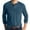 #Blue, variant on DPTALR George Men's Casual Round Neck Pullover Bottoming Shirt Solid Long Sleeve Pocket Button Sports,Gray,Big and Tall Men L