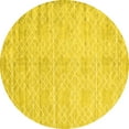thumbnail image 1 of Ahgly Company Indoor Round Abstract Yellow Contemporary Area Rugs, 8' Round, 1 of 4