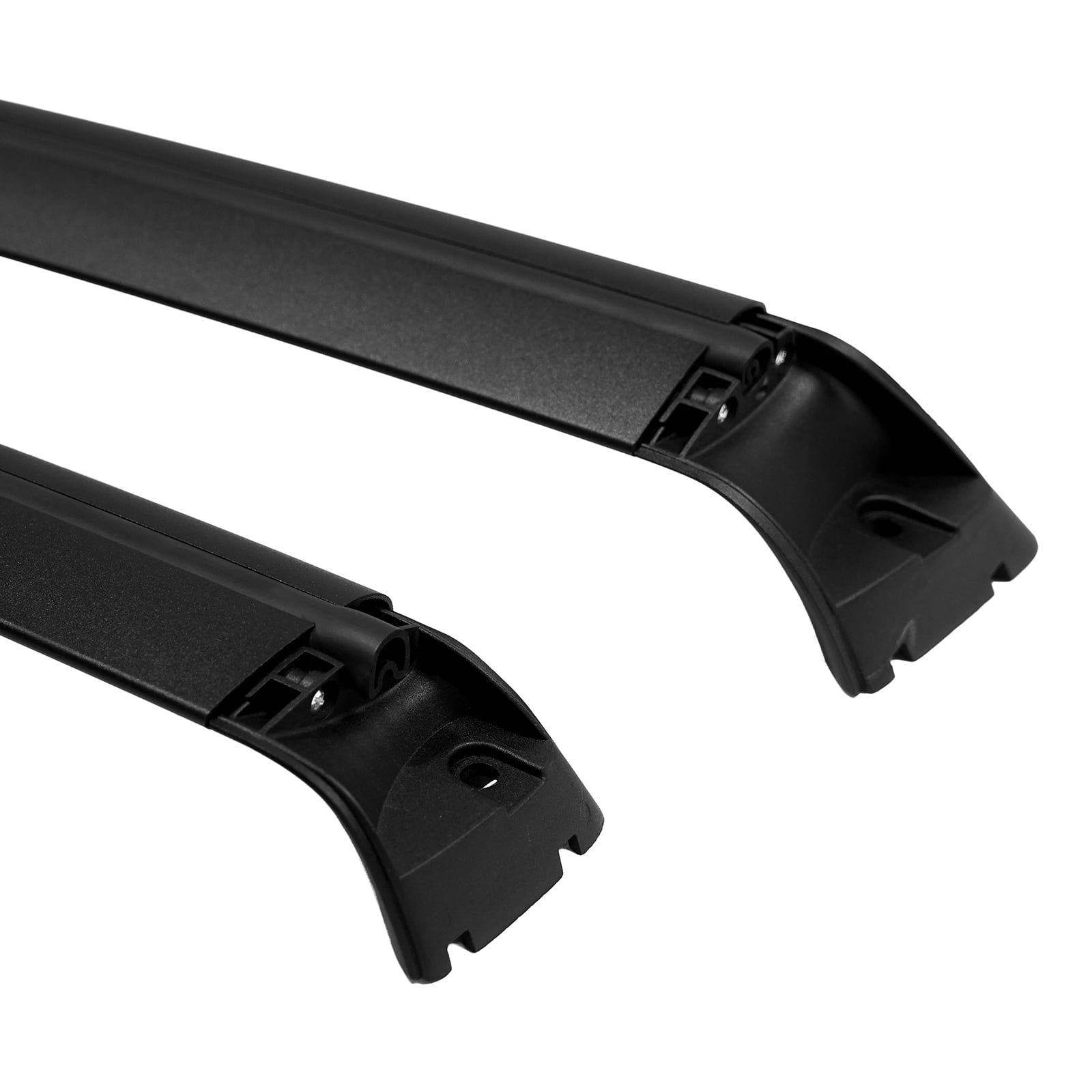 Ikon Motorsports Roof Rack Fits 2017-2023 Tesla Model 3 OE Style Black Roof Rack Cross Bar Cargo Luggage Carrier Aluminum ABS