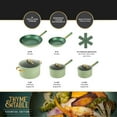 thumbnail image 3 of Thyme & Table 12-Piece Non-Stick Cookware Set, Pots and Pans Set - Green, Granite Collection, 3 of 6