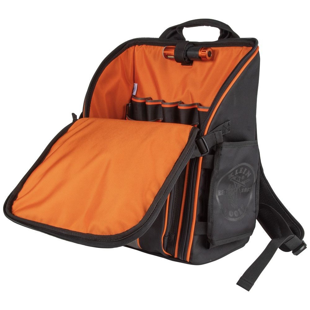 Klein Tools 55655 Tradesman Pro 21-Pocket Tool Station Tool Bag Backpack with Work Light - image 4 of 11