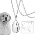 thumbnail image 4 of Colgante de , , colgante de cremación, joyería de ceniza de acero inoxidable a la moda, soporte de gota de lágrima de agua, colgante de gota Plata Fernando Collar con colgante de urna, 4 of 8