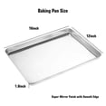 thumbnail image 2 of Baking Sheet Set Of 2 - Stainless Steel Cookie Pan  Size 16 X 12 1 Inch Non & Heavy Duty Mirror Finish Rust Free Easy Clean, 2 of 7