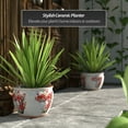 thumbnail image 2 of Red Lantern 12" Cherry Blossom Porcelain Fishbowl Planter, 2 of 6