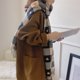 thumbnail image 5 of Bufanda grande de celosía cálida de invierno con rejilla grande y Mantón largo de moda, 5 of 6