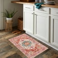 thumbnail image 3 of Area Rug, Yamaziot 2'x3' Washable Rug, Vintage Boho Area Throw Rugs, Non-Slip Faux Wool Distressed Mat Floor Carpet Doormat with Rubber Backing for Bathroom Entryway Bedroom, 3 of 8
