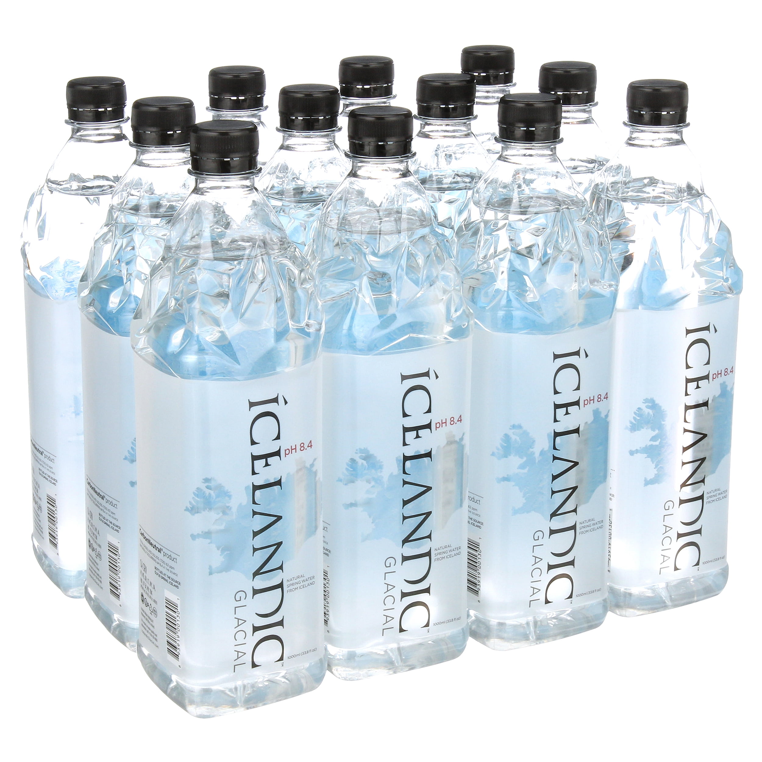 celandic Glacial Natural Spring Water, 12 Pack, 33.8 fl. oz. Bottles