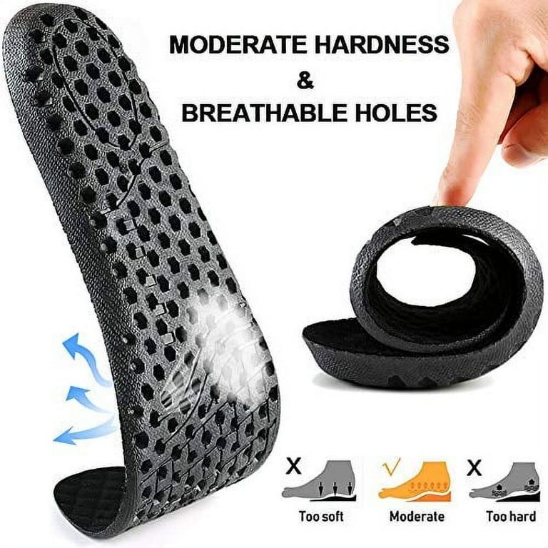Ailaka Elastic Shock Absorbing Height Increasing Sports Shoe Insoles Soft Breathable Honeycomb Orthotic Replacement Inserts for Men Women Walmart