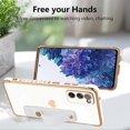 thumbnail image 5 of for Samsung Galaxy S20 Fe 5G Case White Love Hearts Design for Women Girl Men, Luxury Plating with Strap Stand Full Camera Lens Protection Bumper for Galaxy S20 Fe 5G, 5 of 12