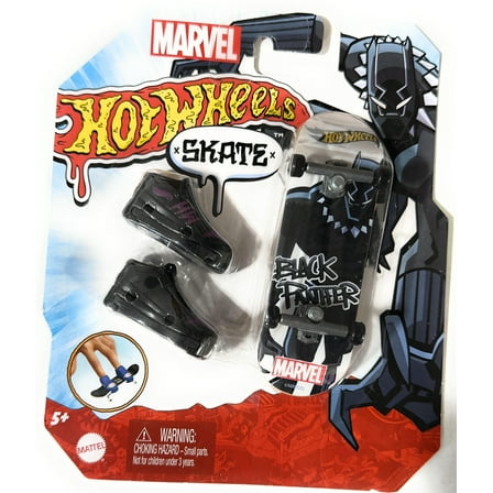 Black Panther Marvel Hot Wheels Skate Fingerboard and Shoes