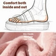thumbnail image 6 of BERANMEY Women's Fuzzy Slippers with Memory Foam Open-Toe House Shoes for Women Non-Slip Indoor Outdoor Soft & Comfy Plush Slippers, 6 of 8