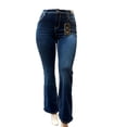 thumbnail image 4 of Jack David Womens Plus Size Blue Denim Jeans Bootcut Pants (Z737), 4 of 9