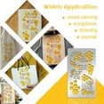 thumbnail image 6 of Metal Stencils for Craft Wood Burning Bees Stencils Stainless Steel Reusable Honey Comb Templates for Journaling Drawing Carving Engraving Scrapbooking 10cm Wide colorful, 6 of 9