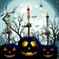 thumbnail image 3 of Fnochy Halloween Decorations, 6 Pack Halloween Garden Stake Lights, Floor Plug Candle Light with Skeleton Ghost Hand, Waterproof & Solar Panel, Light Up Yard Stakes for Indoor/Outdoor Garden Decor, 3 of 9