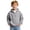 Grey, variant on GiLiling Kids Waffle Hoodie - Boys Girls Solid Color Quarter Zip Long Sleeve Drawstring Hooded Sweatshirt with Pocket (Grey, 8-9 Years)