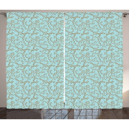 Brown And Blue Curtains 2 Panels Set Swirling Tree Branches With Leaves Scroll Style Victorian Window D For Living Room Bedroom 108w X 84l Brown And Blue Curtains 2 Panels Set Swirling Tree Branches With Leaves Scroll Style Victorian Window D For Living Room Bedroom 108w X 84l