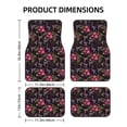 thumbnail image 2 of Sikiie Flowers And Humming Bird1 Car Foot Mat Set of 4 Pieces Basics Universal Fit Rubber Carpet Floor Mats For Car SUV Van & Truck, 26.8"L x 17.3"W (Front), 13"L x 17.3"W(Rear), 2 of 6
