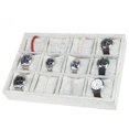 thumbnail image 1 of Bandeja para joyas, caja de almacenamiento para joyas, soporte para relojes, collares, anillos, pendientes, organizador de exhibición de colgantes, serie gris, 1 of 5